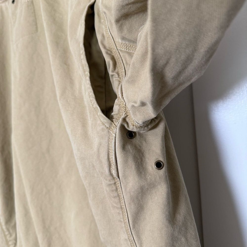 Levi's Bomber Jacket Mens Sz XL Tan Canvas Full Zip Button Mechanics 1155-1-8-73 - Picture 9 of 15